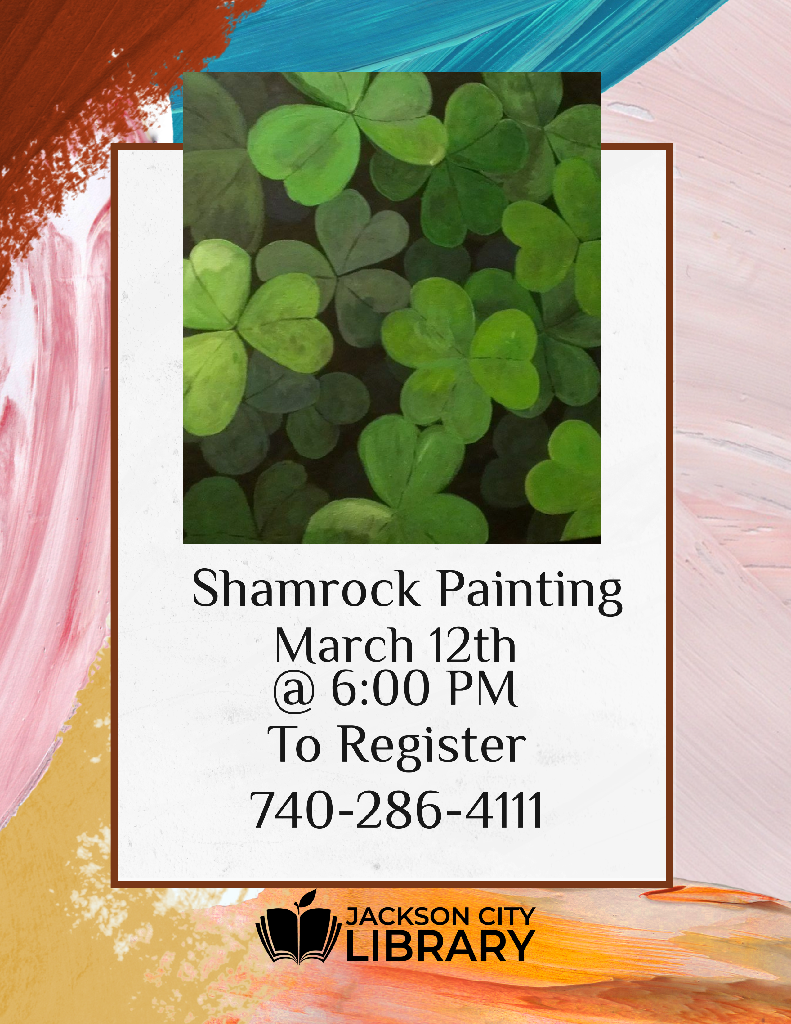 Shamrock painting flyer