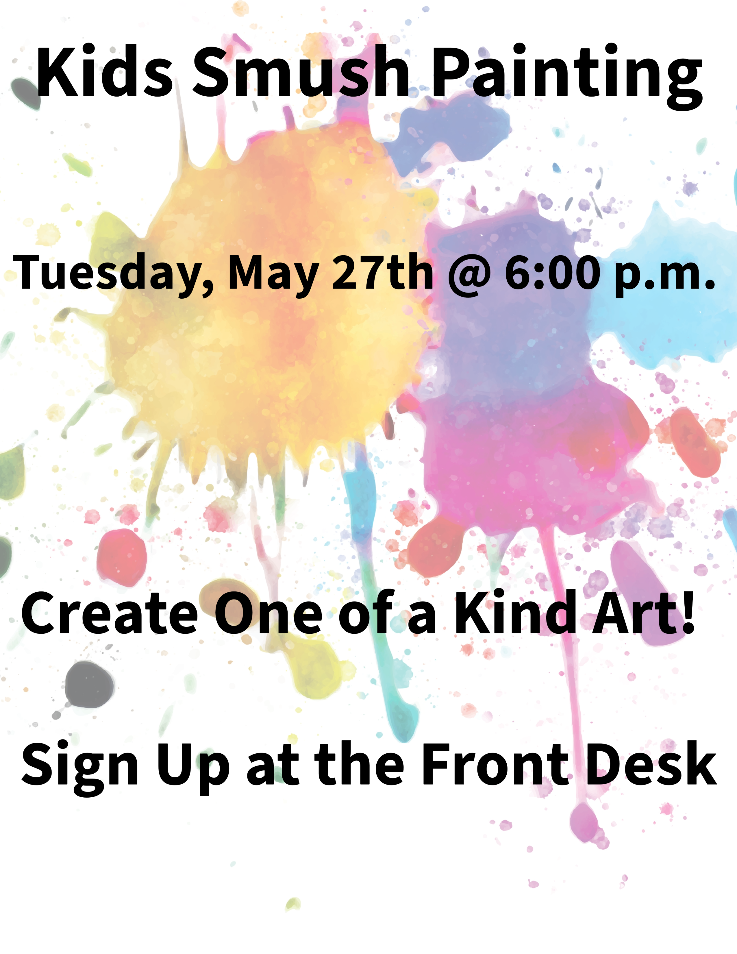 Smush Painting Flyer